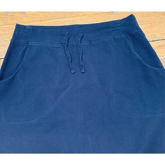 PATAGONIA BLACK ORGANIC COTTON TIE WAIST A LINE SKIRT sz Small - Picture 2 of 5